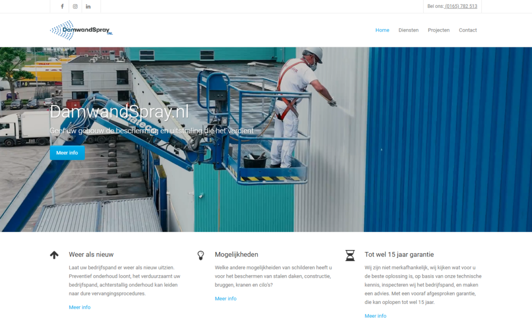 Huisstijl en website DamwandSpray.nl
